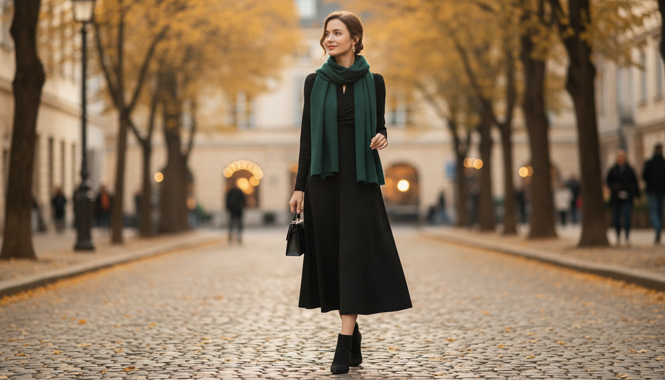 How to Style a Hollow-Out A-Line Knit Dress